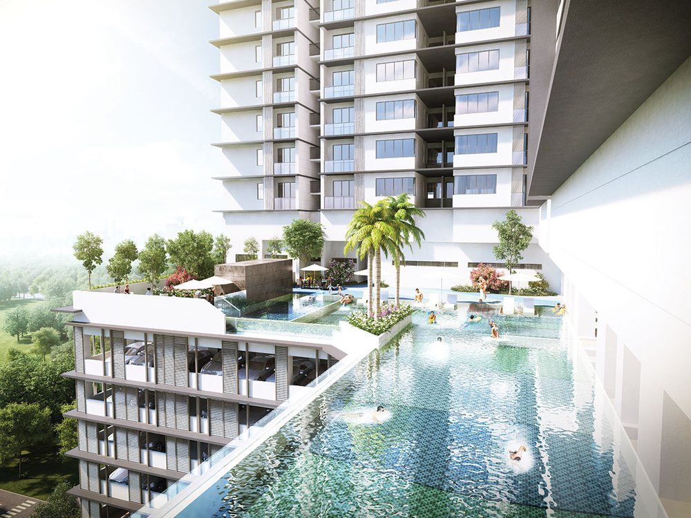 Rica Residence infinity pool on the facilities deck
